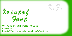 kristof font business card
